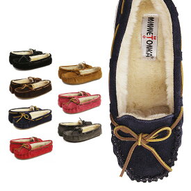 【3月31迄！タイムセール価格！】MINNETONKA ミネトンカ Cally Slipper キャリー スリッパ モカシン キャリー スエード レディース モコモコ ペタンコ ボア ふわふわ