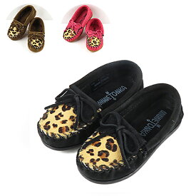 MINNETONKA ミネトンカ LEOPARD KILTY MOC Children's　キッズ フリンジ モカシン レオパード キルティ モック 2345 2349