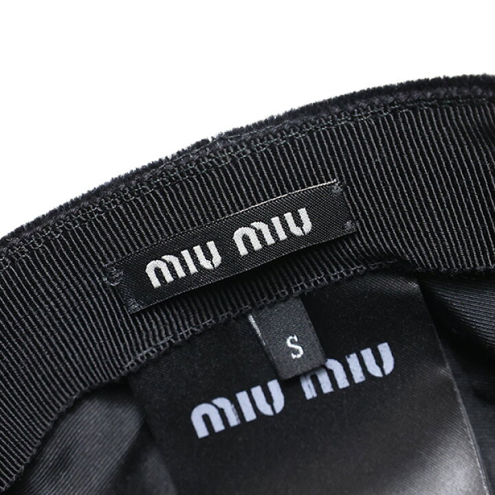 楽天市場】MiuMiu ミュウミュウ Velvet Baseball Cap ベースボール  