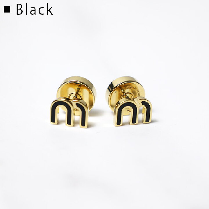 楽天市場】MiuMiu ミュウミュウ Enameled Metal Earrings ピアス 