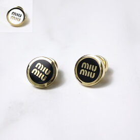 MiuMiu ミュウミュウ Enameled Metal Earrings ピアス スタッドピアス アクセサリー 両耳用 ロゴ エレガント キレカジ シンプル エナメルメタル レディース 5JO912 2F6T