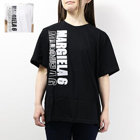 MM6 Maison Margiera エムエム6 メゾンマルジェラ Logo T-Shirts Tシャツ 半袖 クルーネック ロゴT ロゴプリント リラックスフィット レディース S52GC0177 S23588 100 900