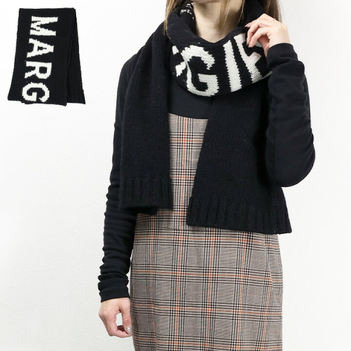楽天市場】MM6 エムエムシックス Logo Scarf マフラー ストール ウール  