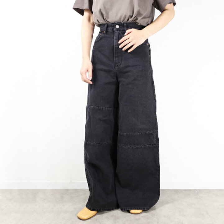 楽天市場】MM6 エムエムシックス Patchwork Wide Flare Jeans ジーンズ  