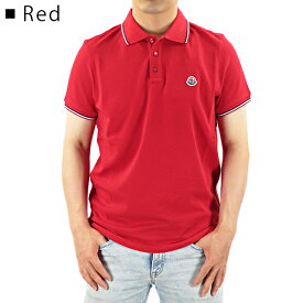 MONCLER モンクレール Polo Shirt ポロシャツ 半袖 アイコンパッチ コットン メンズ［8A703 00 84556］