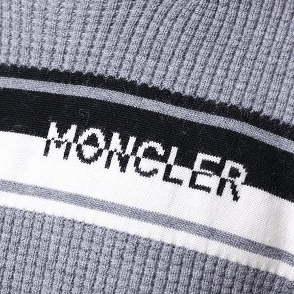 今季特売 MONCLER ENFANT モンクレール Sweater セーター ニット 長袖 クルーネック ウール ロゴ キッズ 男の子 女の子  大人もOK 9C00002M
