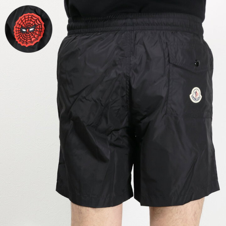 楽天市場】MONCLER モンクレール SPIDERMAN Logo Patch Swim Shorts 