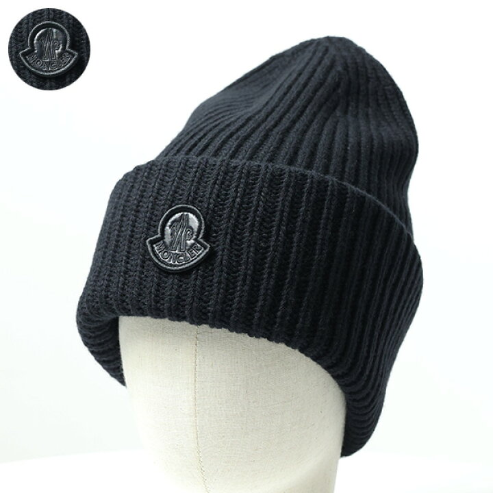 楽天市場】MONCLER モンクレール Knit Cap ニット帽 ビーニー ニット 
