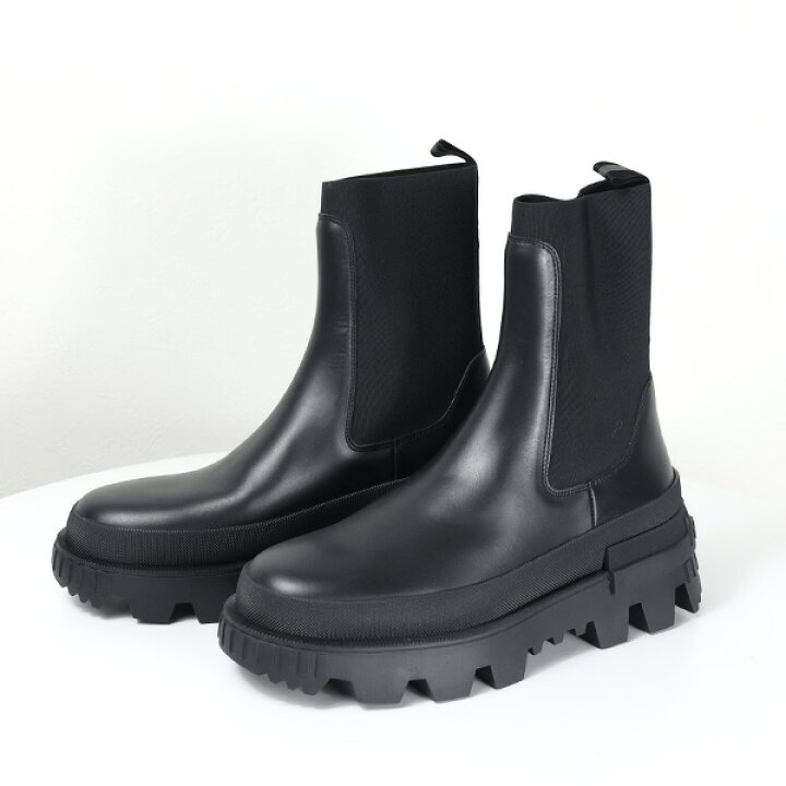 楽天市場】MONCLER モンクレール MONCLER BLACK LEATHER ANKLE BOOTS 