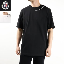 MONCLER モンクレール T-Shirts Tシャツ 半袖 カットソー ロゴT クルーネック ルーズフィット オーガニックコットン ロゴ メンズ 8C00044 8390T