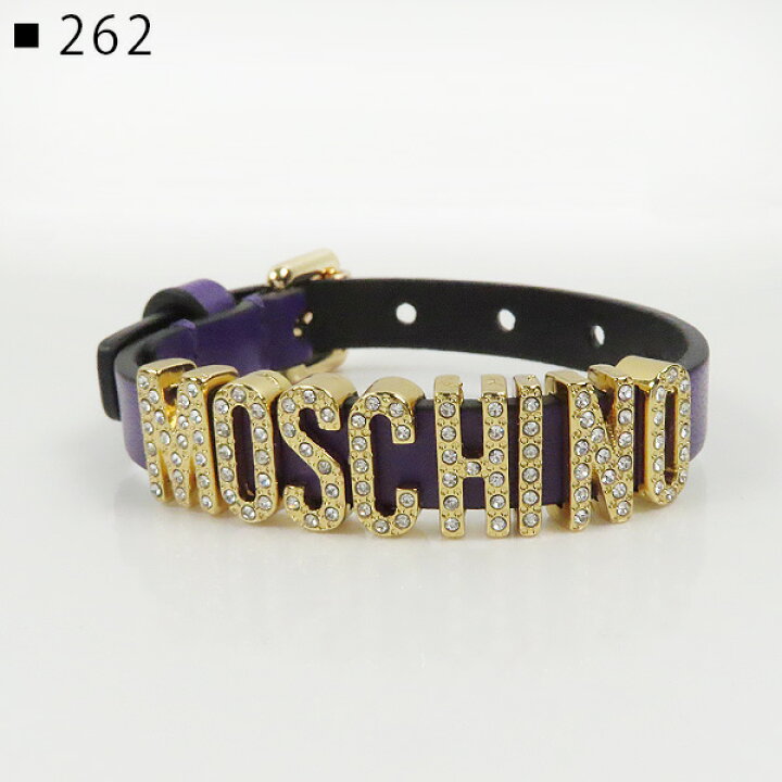 楽天市場】MOSCHINO モスキーノ Crystal Embellished Logo Bracelet 