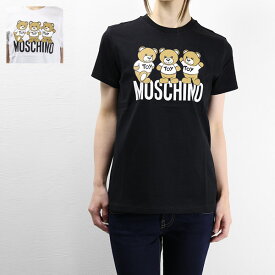 Moschino モスキーノ Teddy Bear Print T-Shirts Tシャツ 半袖 クルーネック コットン100％ プリント カジュアル シンプル メンズ HVM03ULAA34