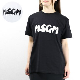 MSGM エムエスジーエム Logo T-Shirt Tシャツ 半袖 クルーネック ロゴT コットン レディース 3441 MDM203 237002