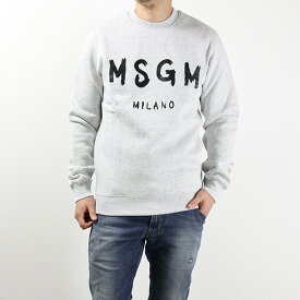 MSGM エムエスジーエム Crew Neck Sweatshirt スウェットシャツ トレーナー 長袖 クルーネック 裏起毛 コットン ペイントロゴ メンズ 2000MM513 200004 94