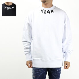 MSGM エムエスジーエム Logo on the neck Sweatshirts 3540MM116237799 スウェット トレーナー モックネック ロゴ コットン メンズ