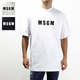 4/30迄！Instagramフォロワーさん限定クーポン発行中！MSGM エムエスジーエム LOGO CREWNECK T-SHIRTS Tシャツ 半袖 クルーネック ロゴT ロゴプリント コットン メンズ 3540MM113 237798