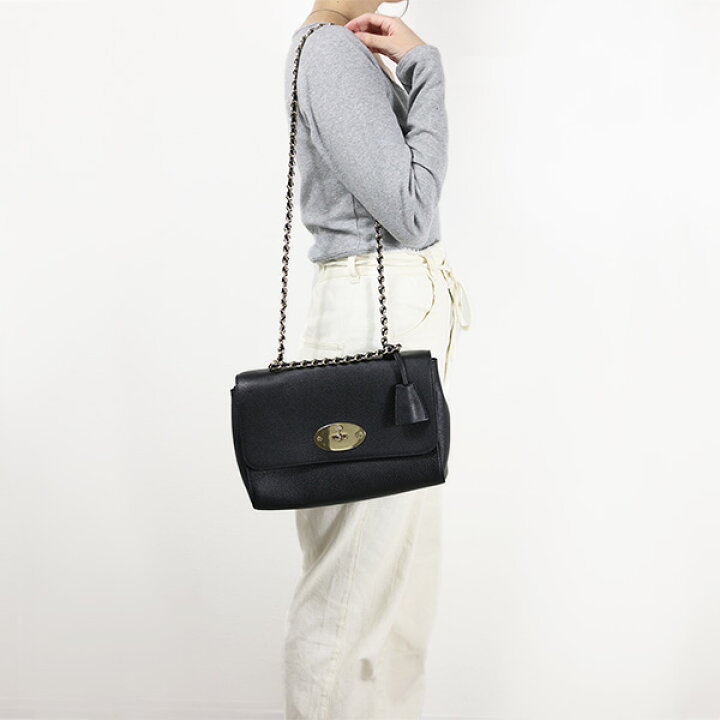 MULBERRY(マルベリー) ショルダーバッグ リリー HH2557 黒 チェーン 