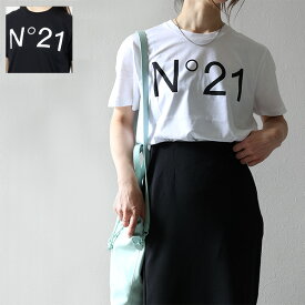 N 21 ヌメロヴェントゥーノ Logo Print Cotton T-Shirts Tシャツ 半袖 クルーネック ロゴT ロゴプリント コットン キッズ 女の子 レディース 大人もOK N21173 N0153
