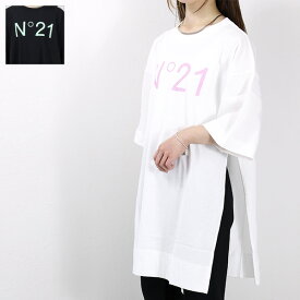 N 21 ヌメロヴェントゥーノ Logo Print Cotton T-Shirts Tシャツ 半袖 クルーネック シャツワンピース ロゴプリント コットン 女の子 レディース 大人もOK N21617 N0153