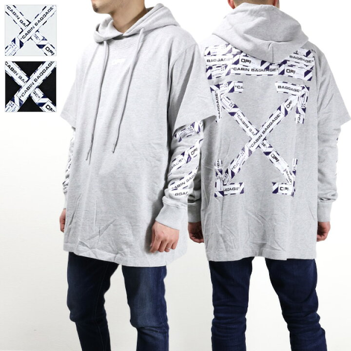 楽天市場】Off White オフホワイト AIRPORT TAPE DOUBLE TEE HOODI 