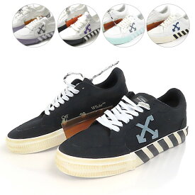 【3月31迄！タイムセール価格！】Off White オフホワイト LOW VULCANIZED ECO CANVAS SNEAKERS オマージュ シューズ スニーカー ストライプ ロゴ メンズ OMIA085F21FAB001 0146 0151 1045