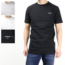 Off-White オフホワイト LOGO S/S SLIM TEE Tシャツ 半袖 クルーネック コットン ロゴ ワンポイント ストリート メンズ OMAA027E19185019