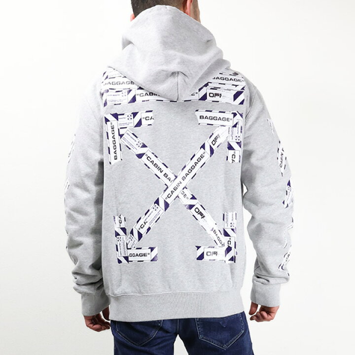 楽天市場】Off-White オフホワイト AIRPORT TAPE SLIM ZIP HOODIE