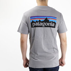 【ネコポス配送:1枚迄】Patagonia パタゴニア Ms P-6 Logo Organic T-Shirt Tシャツ 半袖 クルーネック ロゴプリント スポーティー コットン100% メンズ 39151 野外フェス 海 山 キャンプ