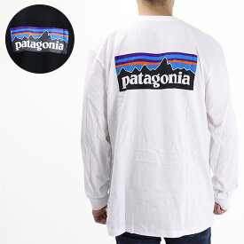 4/30迄！Instagramフォロワーさん限定クーポン発行中！Patagonia パタゴニア Ms L/S P-6 Logo Responsibili-Tee Tシャツ 長袖 クルーネック ロンT ロゴプリント スポーティー メンズ 39161 野外フェス 海 山 キャンプ