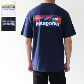 【ネコポス配送 1点迄】Patagonia パタゴニア Boardshort Logo Pocket Responsibili-Tee Tシャツ 半袖 クルーネック コットン ロゴプリント メンズ 37655