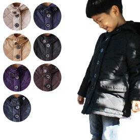 Pompadour Petit ポンパドール Quilting Boa kids Coat キルティング ボア キッズ コート [PDI001][子供用 ベビー 防寒 ショート フード付 チェック柄 ママとおそろい][106902]