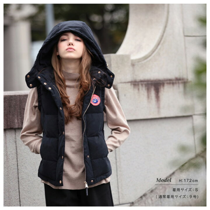 楽天市場 Pompadour ポンパドール Down Vest ダウンベスト レディース メンズ ユニセックス フード取外し可 Lag Onlinestore 楽天市場店