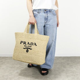 PRADA プラダ Raffia Tote Bag トートバッグ 鞄 ラフィア ロゴ刺繍 レディース 1BG392 L2A2T