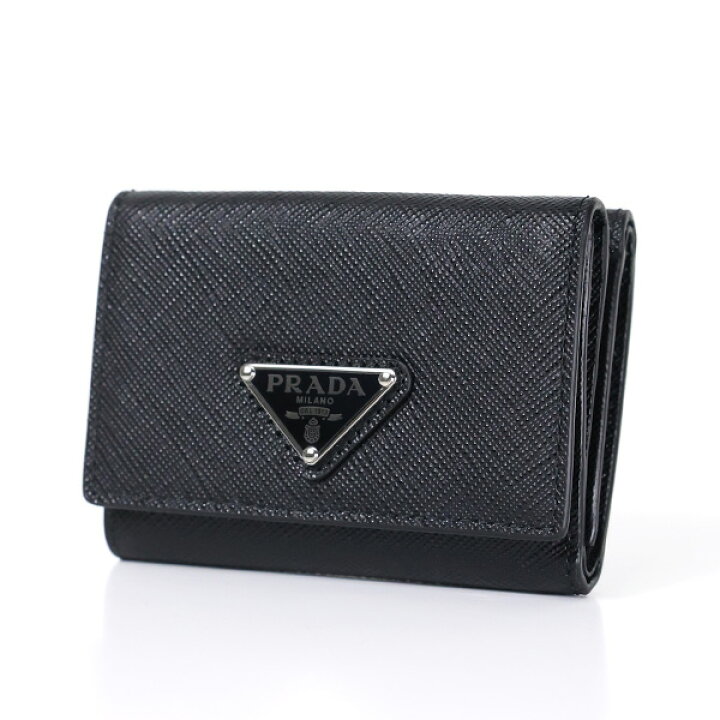 楽天市場】PRADA プラダ SAFFIANO TRIANGOLO Wallet 三つ折り財布 