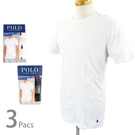 Polo Ralph Lauren ポロ・ラルフローレン 4D-Flex Lux Cotton Blend Crewneck T-Shirt LFCNP3 PBD WHD コットン ブレンド クルーネック Tシャツ 半袖 ポニー ロゴ 3枚パック メンズ