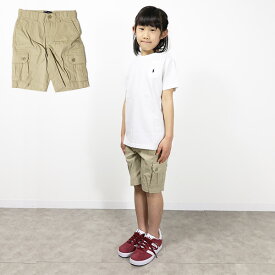 【ネコポス配送：1点迄】POLO RALPH LAUREN ラルフローレン Cargo Half Pants カーゴパンツ ハーフパンツ 短パン コットン ロゴ キッズ 女の子 男の子 322 843824 002