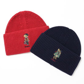 4/30迄！Instagramフォロワーさん限定クーポン発行中！POLO RALPH LAUREN ポロラルフローレン Cotton Knit Novelty Bear Hat ニット帽 ニットキャップ ビーニー 帽子 リブ ポロベア テディベア キッズ 大人もOK ユニセックス 313 920292