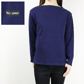 SAINT JAMES セントジェームス Tシャツ GUILDO U A Long Sleeve T-Shirts ギルド 2503-01 レディース 長袖 ボートネック カットソー コットン ロゴ LaG Onlinestore