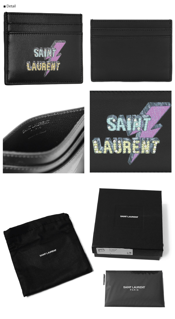 楽天市場】SAINT LAURENT サンローラン Logo Leather Card Holder