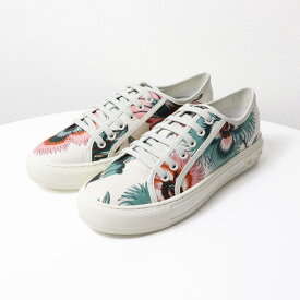 Salvatore Ferragamo サルヴァトーレフェラガモ Low Cut Sneakers ローカット スニーカー 靴 レースアップ プラットフォーム 花柄 レザー 本革 カジュアル レディース 742779