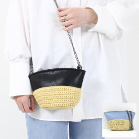 STELLA McCARTNEY ステラマッカートニー FALABELLA RAFIA S 700226W8805 1000 クロスボディバッグ ショルダーバッグ ファベラ ファブリック バッグ キレカジ レディース