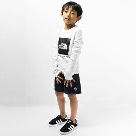 【ネコポス配送：1枚迄】THE NORTH FACE ノースフェイス Box Logo Kids Long Sleeve T-Shirt NF0A4MA6 FN41 ボックスロゴ キッズ ロングスリーブ Tシャツ 長袖 ロゴ クルーネック