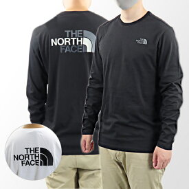The North Face ノースフェイス M L/S EASY TEE NF0A2TX1 KZ2 TNF BLACK ZINC GREY ロングスリーブ イージー Tシャツ 長袖 クルーネック バックロゴプリント ロゴ 綿100％ メンズ