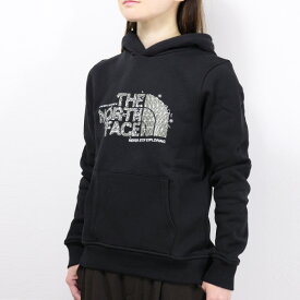 4/30迄！Instagramフォロワーさん限定クーポン発行中！THE NORTH FACE Kidsノースフェイス Logo Hoodie パーカー プルオーバー スウェット トレーナー トップス 長袖 コットン ロゴ キッズ 女の子 男の子 大人も可 NF0A7X55 JK31