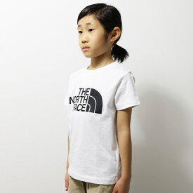 【3月31迄！タイムセール価格！】【ネコポス配送：1枚迄】THE NORTH FACE Kidsノースフェイス Logo T-Shirt ロゴT Tシャツ 半袖 クルーネック コットン ロゴプリント キッズ 女の子 男の子 NF0A7X5E FN41