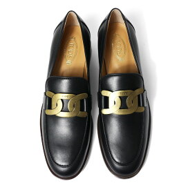 TODS トッズ Leather Loafers レザー ローファー ケイト 本革 ロゴ メタルチェーン 靴 レディース XXW28K0FR00GOC