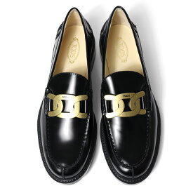 TODS トッズ Leather Loafers レザー ローファー ケイト 本革 ロゴ メタルチェーン 靴 レディース XXW59C0EN90SHA