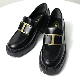 TODS トッズ T TIMELESS Leather Loafers レザー ローファー Tタイムレス 本革 厚底 メタルロゴ 靴 レディース XXW08D0EU50SHA