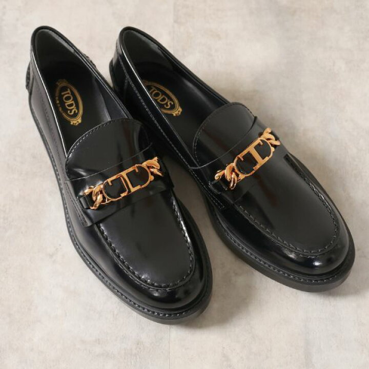 楽天市場】TODS トッズ T Chain Leather Loafers レザー ローファー  