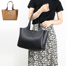 TODS トッズ T TIMELESS Tote Bag Tタイムレス トートバッグ メタルチャーム 本革 ロゴ ハンドバッグ 鞄 レディース XBWAPAF9200QRI
